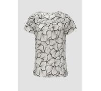 Fein gemusterte Bluse mit Raffungen 40 creme 2154058.07B1.40