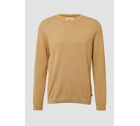 Fein gestreifter Pullover mit Crew Neck und abgesetzten Bündchen XXL gelb|weiß 2172260.16G1.XXL