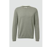 Fein gestreifter Pullover mit Crew Neck und abgesetzten Bündchen XXL olive|weiß 2172260.79G1.XXL