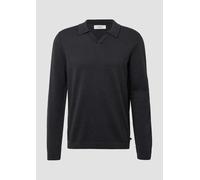 Fein gestreifter Pullover mit Polokragen und abgesetzten Bündchen M schwarz|weiß 2177498.99G1.M