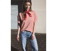 Street One Studio Frauen Fein gestreiftes Scuba T-Shirt in Rot, Gr: 44