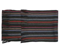 Fein gestrickter Schal 3 Farben zur Wahl! grau mit rot