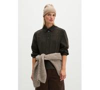 Feincord-Langarm-Bluse fitted braun 32