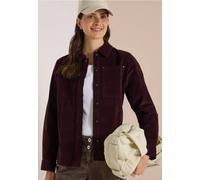 Kurzjacke CECIL, Damen, Gr. XXL (46), berry rot, Web, 98% Baumwolle, 2% Elasthan, unifarben, normal normal, V-Ausschnitt, abgesteppt, Jacken Kurzjacke, in Cord-Optik (38505436-XXL) berry rot