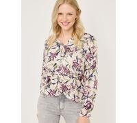 Feine Viskosebluse, Schlupf-Form, bordeaux gemustert, Größe 36, Jeans Fritz