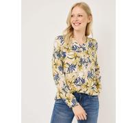 Feine Viskosebluse, Schlupf-Form, dunkelgrün gemustert, Größe 36, Jeans Fritz