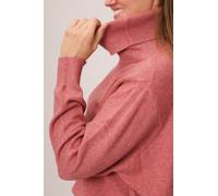 Feiner Rollkragenpullover mit Viskose altrosa meliert