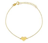 Feines Goldarmband Anker Roma verziert mit Herz - Y (0,8 mm)