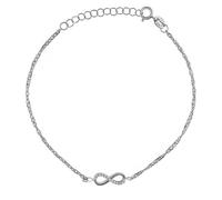 Feines Goldarmband Singapore verziert mit dem Infinity-Symbol und Brilliance Zirconia - W