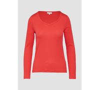 Feines Jersey-Longsleeve mit Rippstruktur 40 rot 2166105.3090.40