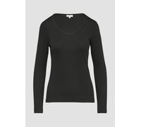 Feines Jersey-Longsleeve mit Rippstruktur 42 schwarz 2166105.9999.42