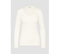 Feines Jersey-Longsleeve mit Rippstruktur 44 creme 2166105.0210.44