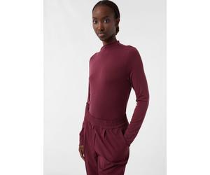 Feines Langarmshirt aus Lyocellmix mit Stehkragen pink 36