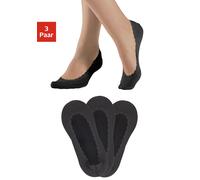 Feinfüßlinge LASCANA, Damen, Gr. 39-42, schwarz (3x schwarz), Obermaterial: 86% Polyamid, 14% Elasthan. Laufsohle: 95% Baumwolle, 5% Elasthan, unifarben, elastisch, Socken, nicht auftragend, mit Baumw