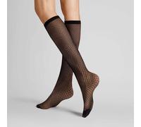 Feinkniestrümpfe HUDSON "Kniestrumpf Net", Damen, Gr. 39-42, schwarz (schwarz 0005), Obermaterial: 92% Polyamid PA. 8% Elasthan EL., Socken (71156260-39) schwarz 0005