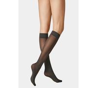 KUNERT Damen Kniestrümpfe Velvet 40 druckfreier Bund 40 DEN Anthrazit 0980 35-38