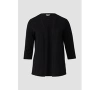 Feinstrick-Cardigan aus Baumwolle mit 3/4-Ärmeln 48 schwarz 2171496.9999.48