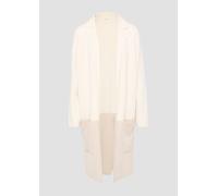 Feinstrick-Cardigan mit Reverskragen und Colour-Blocking 32 creme 2156261.07X3.32