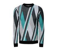 Strickpullover RUSTY NEAL, Herren, Gr. XL, grün, 70% Polyacryl, 30% Baumwolle, mehrfarbig, casual, normal, Rundhals, Langarm, Pullover, im Colorblock-Design (25143964-XL) grün