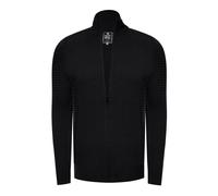 Feinstrick im Biker-Stile Slim Fit Strick-Jacke S