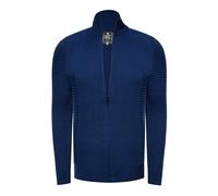 Feinstrick im Biker-Stile Slim Fit Strick-Jacke S