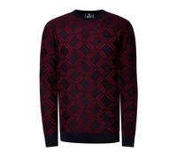 Feinstrick mit Karo-Muster Rundhals-Pullover XL