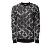 Feinstrick mit Karo-Muster Rundhals-Pullover XL