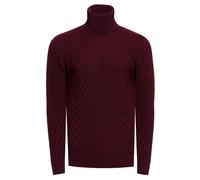 Rusty Neal Rollkragen-Pullover Herren Fein-Strick Rolli Stehkragen Pulli im Biker Stile 380, Größe S-6XL:XL, Farbe:Weinrot