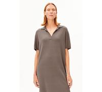 FEINSTRICK-POLOKLEID | Bio-Baumwoll-Mix - braun (M)