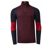Feinstrick-Pullover im Colorblock-Stil mit Stehkragen M