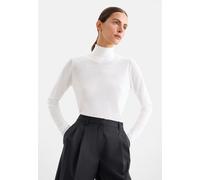 Feinstrick Rollkragenpullover aus Wolle und Seide Weiß XS (60.853754-0001-XS)