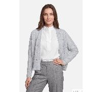 Feinstrickjacke mit Pailletten Light Silver Melange 42