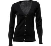 Strickjacke HEINE, Damen, Gr. 38, schwarz, 100% Baumwolle, unifarben, Strickjacken Strickjacke (87467862-38) schwarz