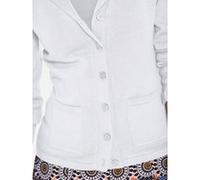 Strickjacke HEINE, Damen, Gr. 38, weiß, 100% Baumwolle, unifarben, Strickjacken Strickjacke (75709746-38) weiß