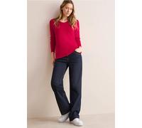 Strickpullover CECIL, Damen, Gr. XXL (46), rot (granita rot), Strick, Obermaterial: 60% Baumwolle, 40% Viskose, casual, regular fit taillenbedeckt, V-Ausschnitt, Langarm Rippbündchen, Pullover, mit V-