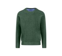 Fynch-Hatton Feinstrickpullover O‑Neck Superfine Baumwolle Rundhalsausschnitt Dark Leaf Größe S
