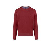 Feinstrickpullover aus Baumwolle mit Rundhalsausschnitt garnet red / XL