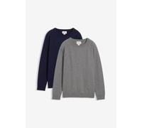 Feinstrickpullover aus reiner Baumwolle (2er Pack) 140/146