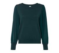 Strickpullover BONPRIX "Feinstrickpullover aus fließendem Viskose-Mix", Damen, Gr. 40/42 (M), grün (tiefgrün), Obermaterial: 80% Viskose, 20% Polyamid, loose fit, Pullover Strickpullover, aus Viskose-