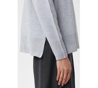 Feinstrickpullover aus Viskosemix mit Zierbiese grau 40