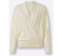Strickpullover HEINE "Pullover", Damen, Gr. 38, beige (champagner), 50% Viskose, 28% Polyester, 22% Polyamid, unifarben, Pullover Strickpullover (91421109-38) champagner