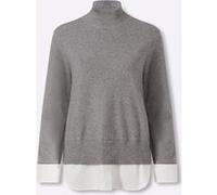 Feinstrickpullover grau-meliert 48