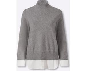 Feinstrickpullover grau-meliert 48