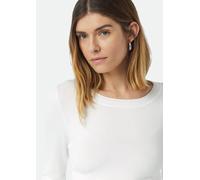 Feinstrickpullover mit dekorativen Bündchen weiß 42