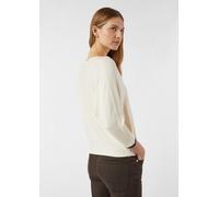 comma Strickpullover aus Viskose-Mix mit V-Ausschnitt in Offwhite, Größe XS