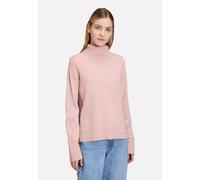 Strickpullover BETTY BARCLAY "Damen Feinstrickpullover mit hohem Kragen", Damen, Gr. 48, pale mauve melange, Strick, Obermaterial: 50% Viskose, 27% Polyamid, 23% Polyester., relaxed fit lang, Pullover