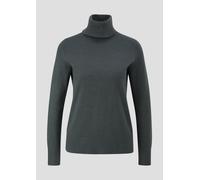 Feinstrickpullover mit Rollkragen 34 Grün