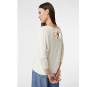 Feinstrickpullover mit Schleifendetail creme 40