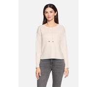 Feinstrickpullover mit Seitenschlitzen beige 38