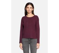 Strickpullover BETTY BARCLAY "Damen mit Seitenschlitzen", Damen, Gr. 38, schwarz aubergine, Strick, Obermaterial: 55% Viskose, 30% Polyester, 15% Polyamid, gerade normal, Rundhals, Pullover Strickpull